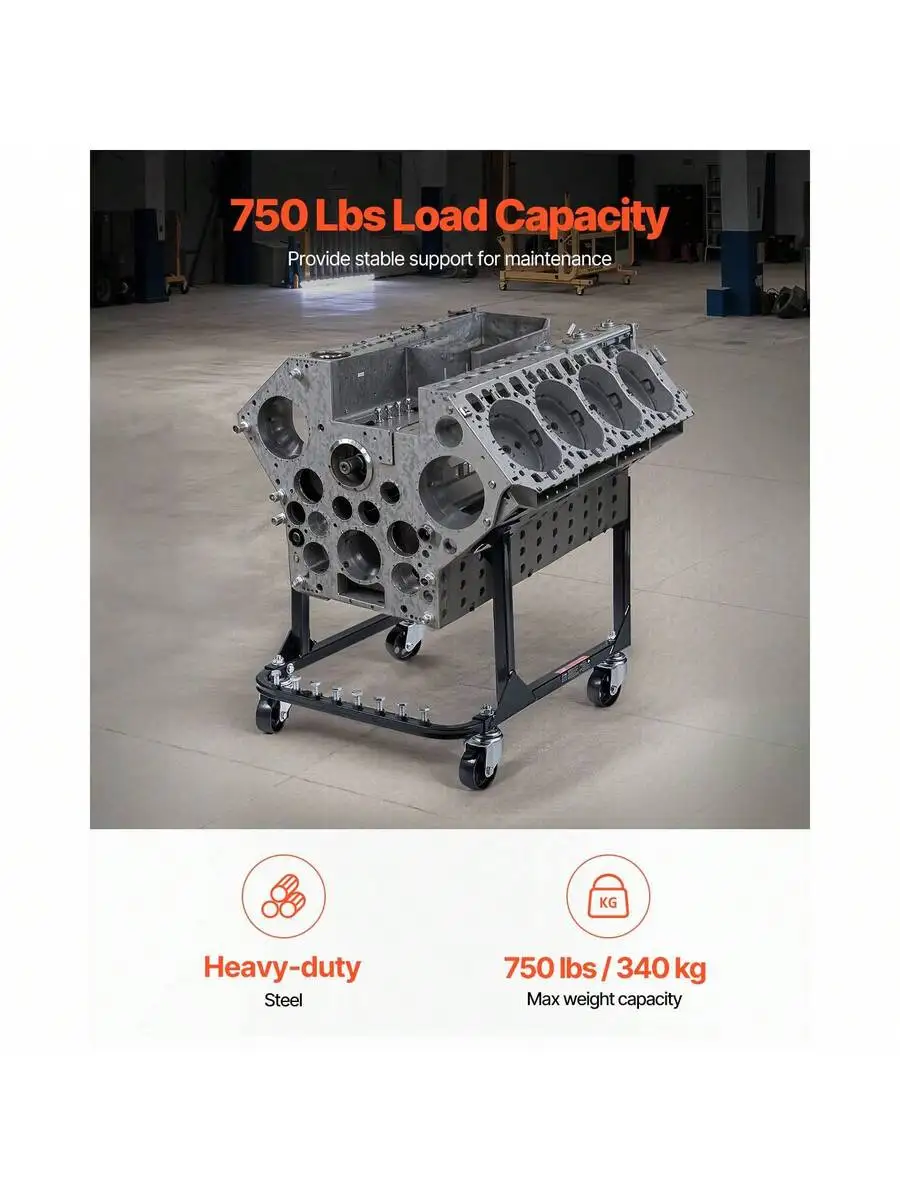 Engine Stand Heavy Duty - Dudukan Mesin, Kapasitas Beban 750 LBS,