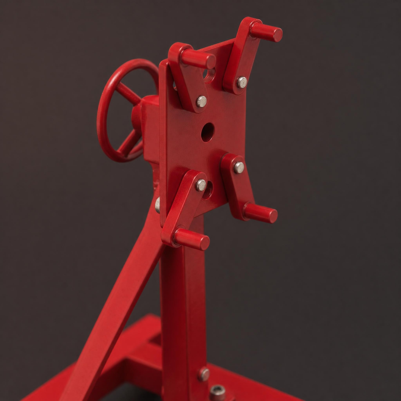 Engine Stand Heavy Duty - Kran Mesin Model Logam dengan Penyangga