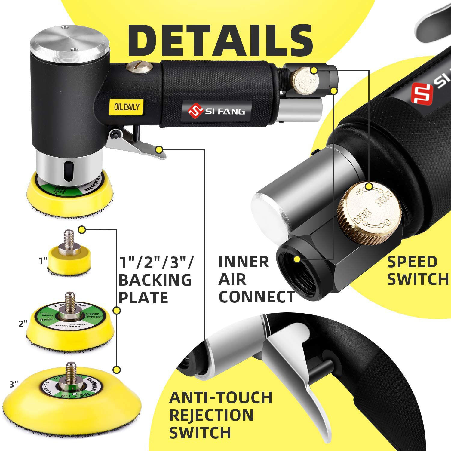 Mesin Gerinda Orbit udara Mini - Orbital Polisher Da ulasan dan harga
